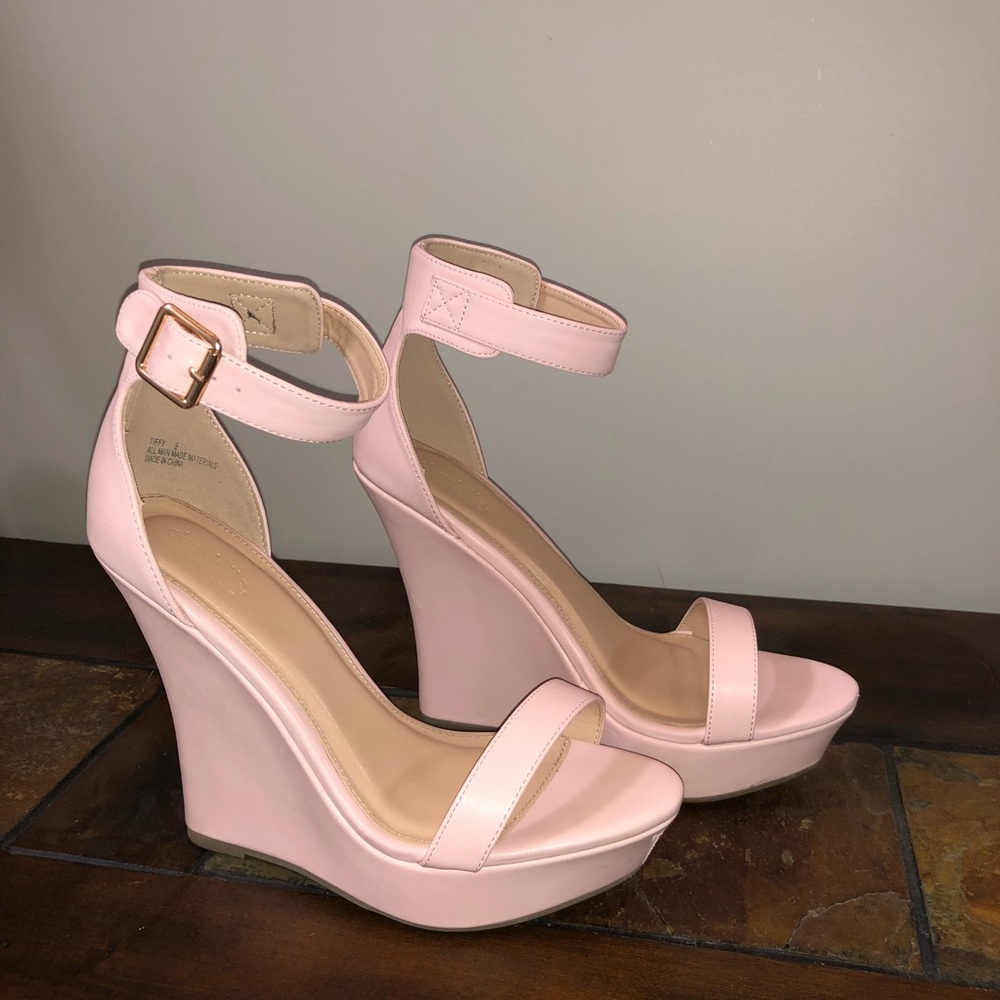 pink platform heels